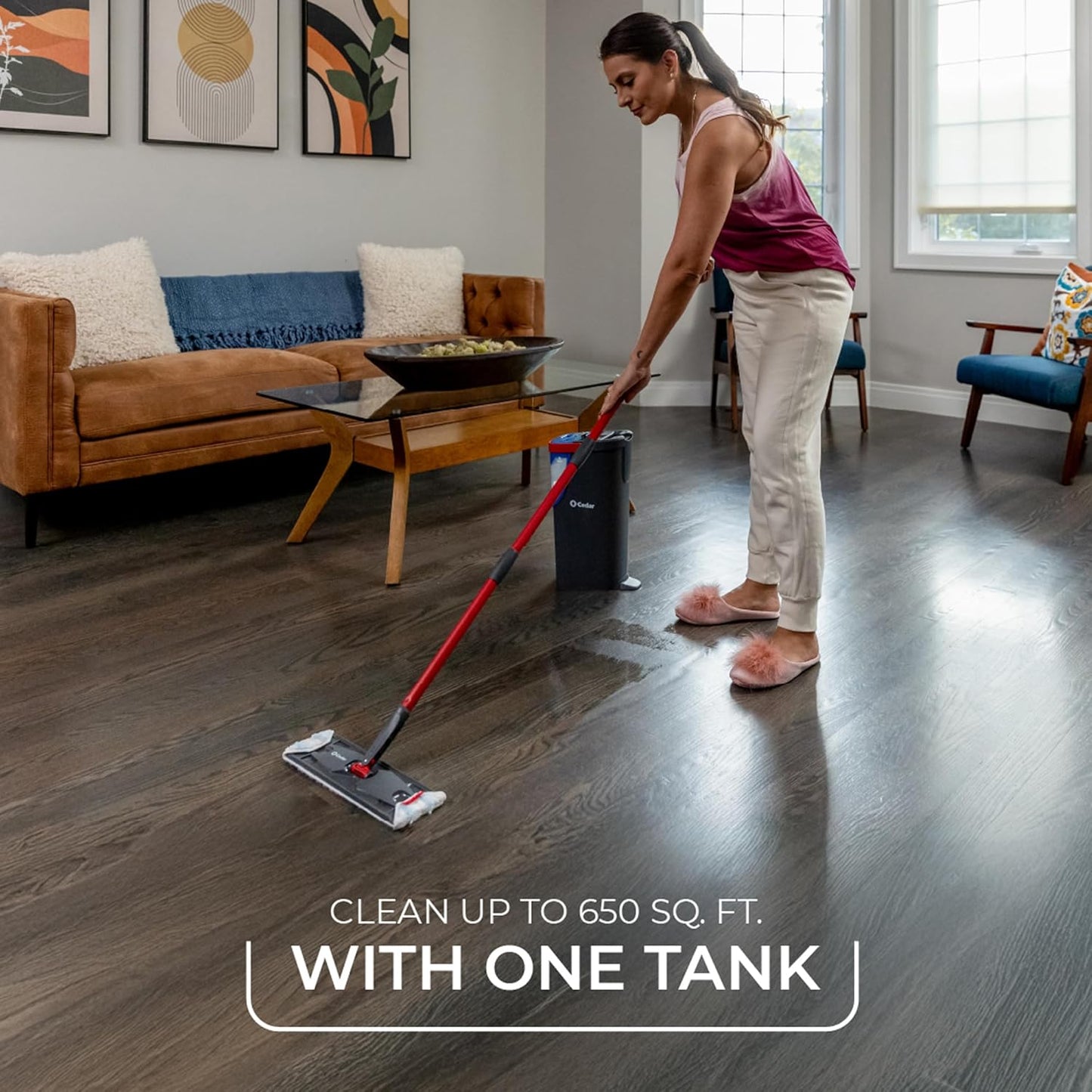 O-Cedar H2Pro Flat Mop System – Dual-Tank Cleaning for Spotless Floors