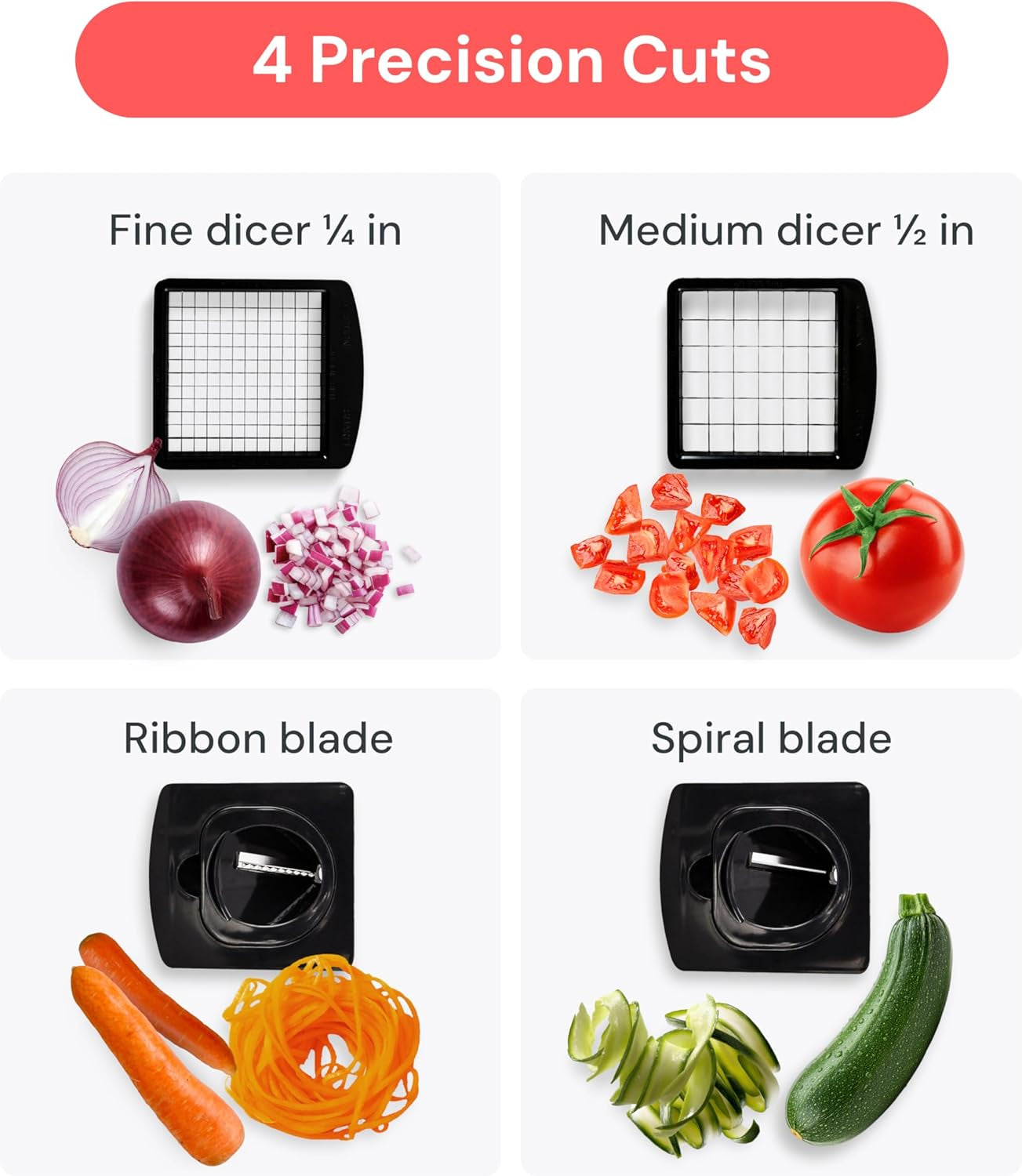 Pro Original 4-in-1 Vegetable Chopper & Spiralizer – Fast, Easy & Mess-Free Food Prep