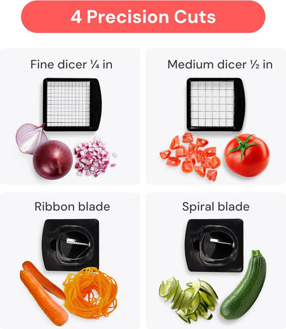 Pro Original 4-in-1 Vegetable Chopper & Spiralizer – Fast, Easy & Mess-Free Food Prep