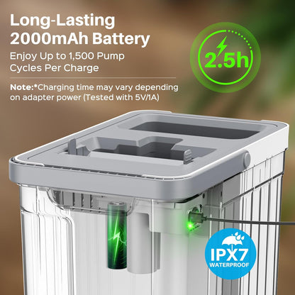 Self-Cleaning Flat Mop & Bucket Set with AUTO Pump 3-Zone Clean & Dirty Water System