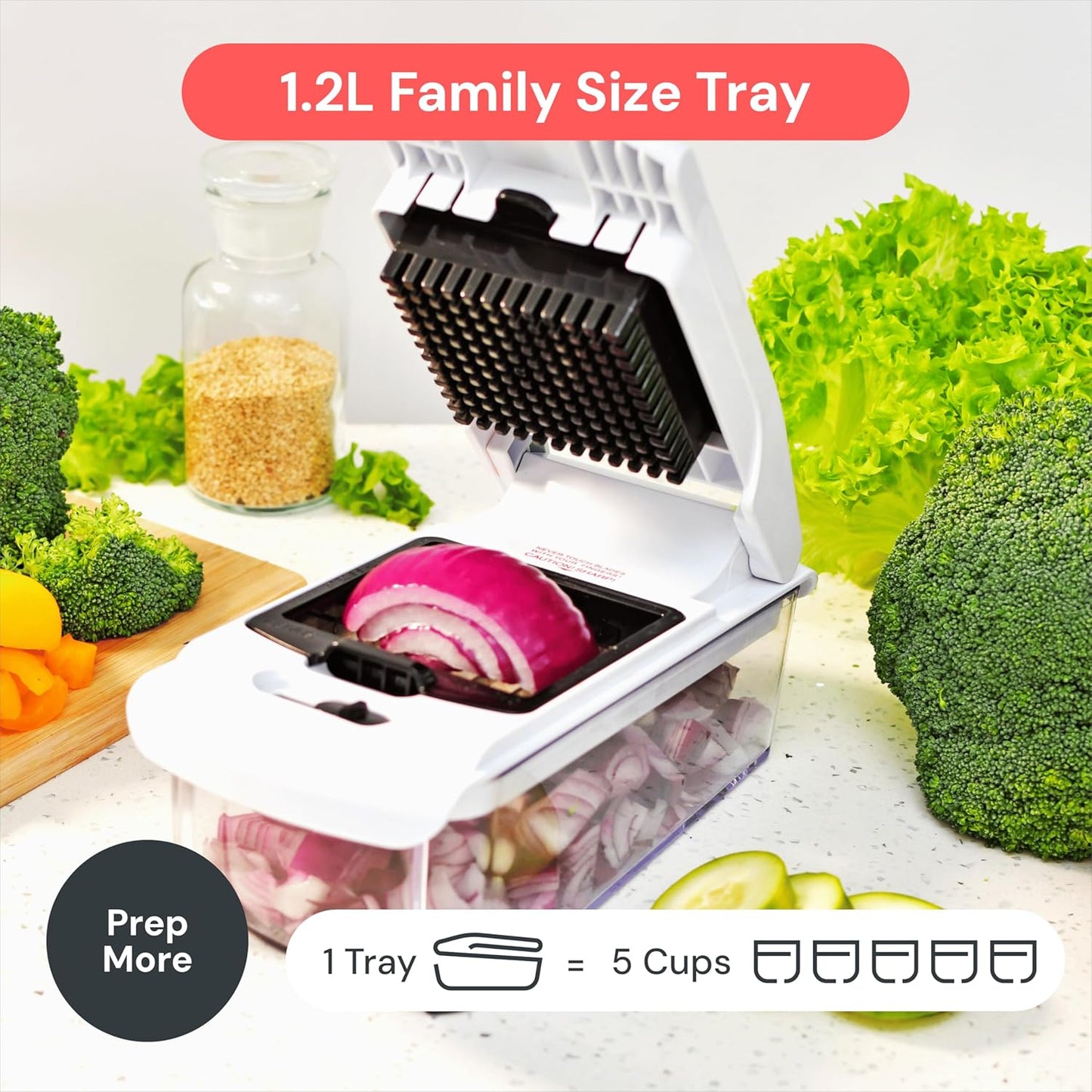 Pro Original 4-in-1 Vegetable Chopper & Spiralizer – Fast, Easy & Mess-Free Food Prep