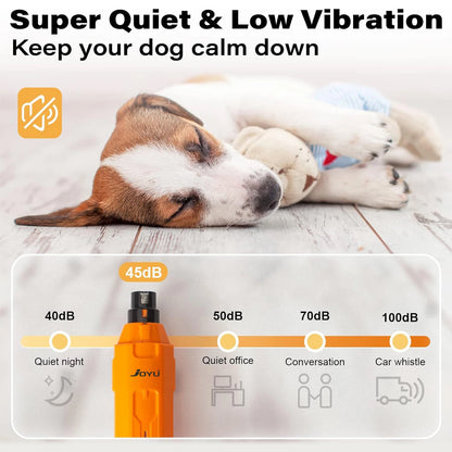 6-Speed Dog Nail Grinder Enhanced Pet Nail Grinder Super Quiet Rechargeable Electric Dog Nail Trimmer Painless Paws Grooming