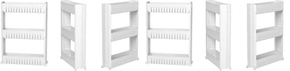 Slim Slide-Out Storage Organizer Rack | Rolling Kitchen, Laundry & Bathroom Storage Cart