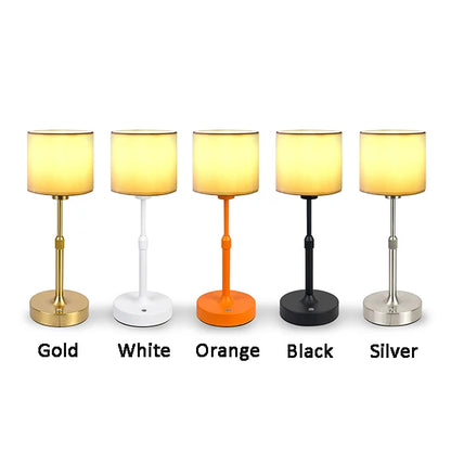 Rechargeable Touch Table Lamp | Replaceable E12 Bulb 2700K for Restaurant Hotel Room Bedside Decor Lighting