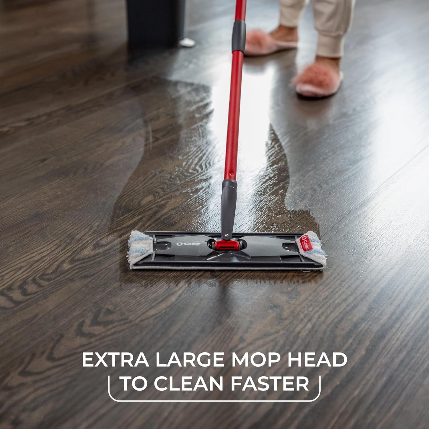 O-Cedar H2Pro Flat Mop System – Dual-Tank Cleaning for Spotless Floors